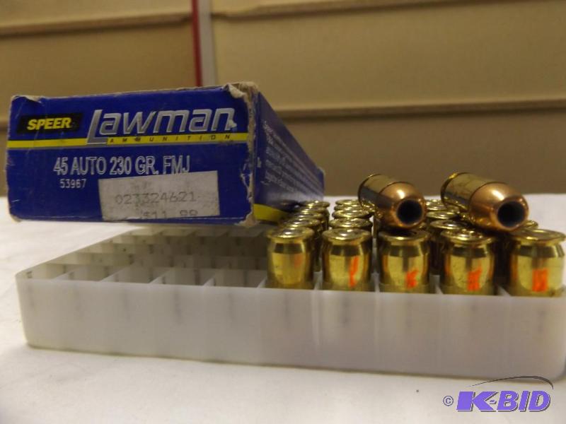 Lawman 45 auto, 230 grain, partial box...