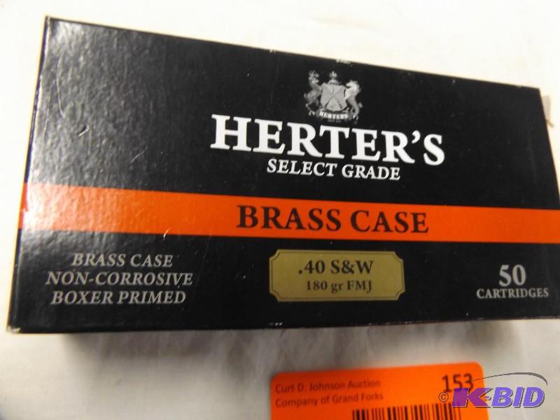 Herters Select Grade, Brass Case .40 S&ampW...