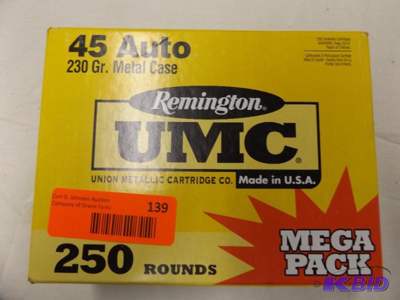 Remington UMC 45 Auto, 230 grain, 250 Rounds...