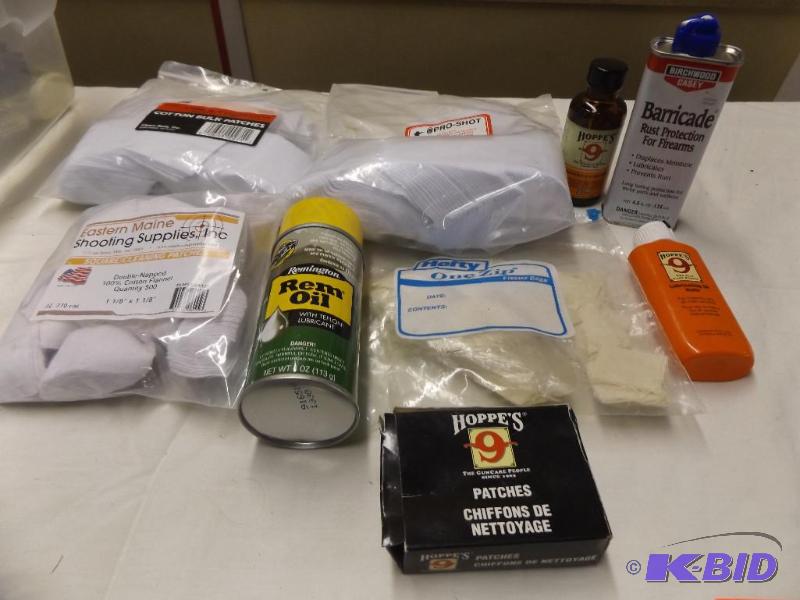gun cleaning supplies...