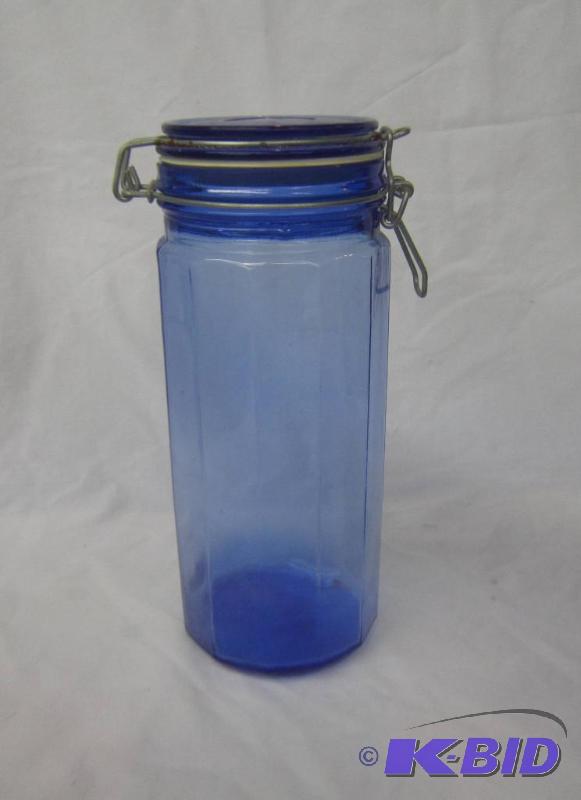 lot 166 image: 10 Blue Canister Jar