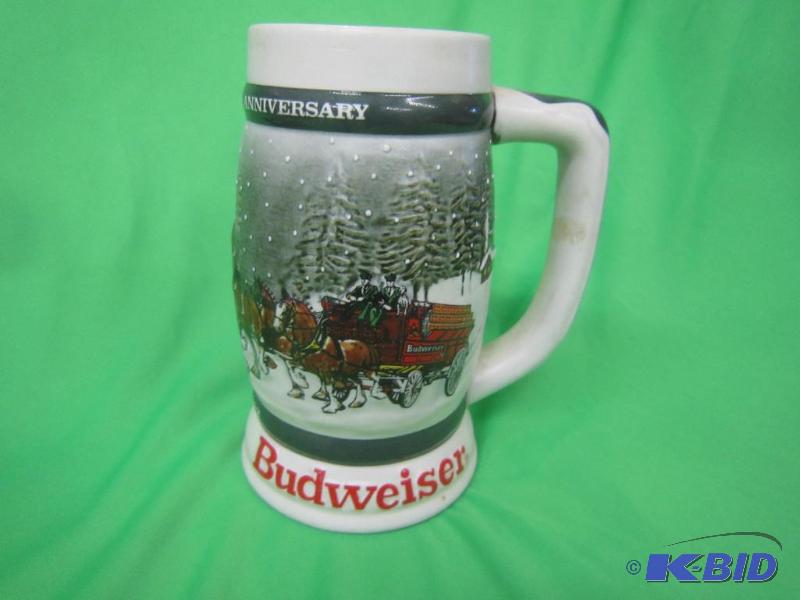 lot 178 image: Budweiser Made in Brazil CERAMARTE Collectible Stein Clydesdales 50th Anniversary 1933 - 1983