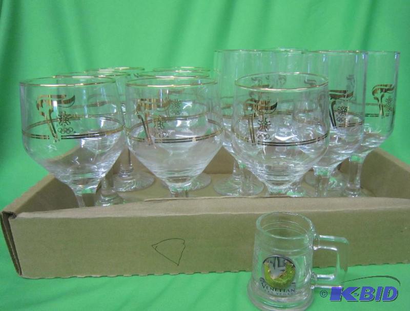 lot 181 image: BOX LOT - Olympic Stemmed Glasses 14
