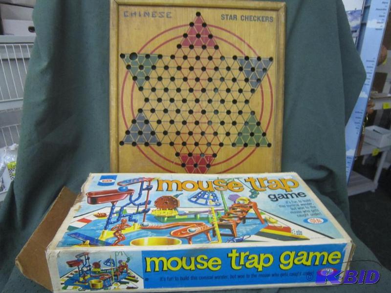 lot 242 image: COLLECTIBLE - Mousetrap Game and Chinese Checkers Board