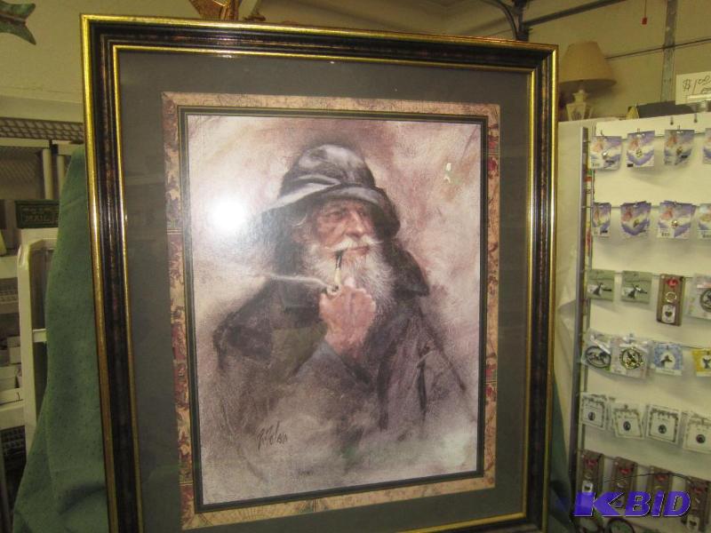 lot 261 image: Picture of Sailor with Pipe - Approx. 27 x 23