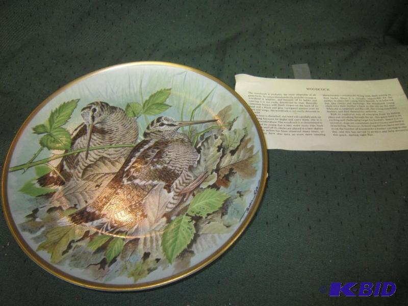 lot 267 image: Wood Duck Plate by Basil Ede Franklin Porcelian France Limoges