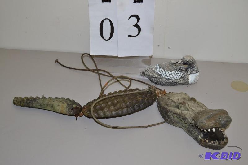 lot 3 image: Alligator & Loons