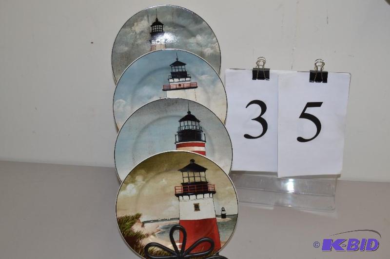 lot 35 image: Lighthouse collector plates