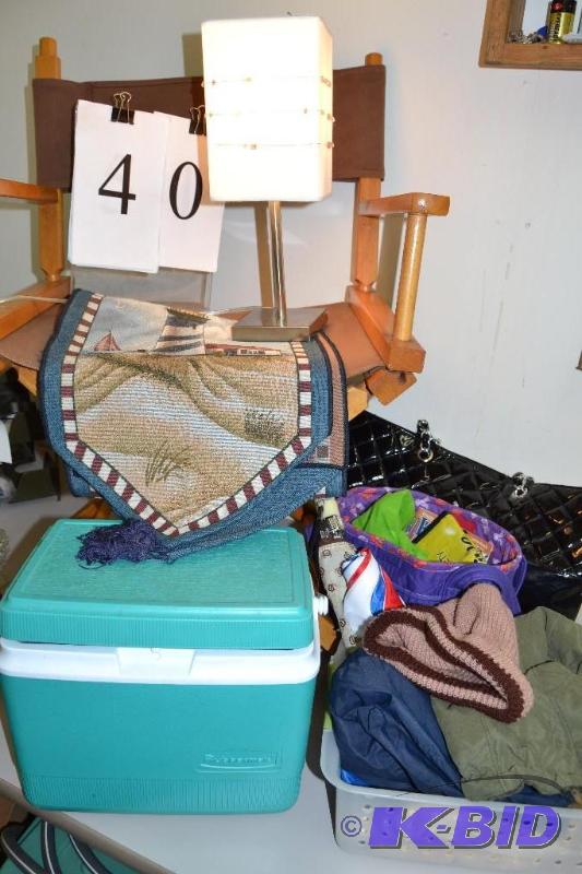 lot 40 image: Chair & Misc. household