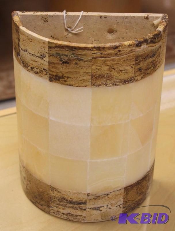 Onyx Wall Hanging Light Fixture Half Circle C...
