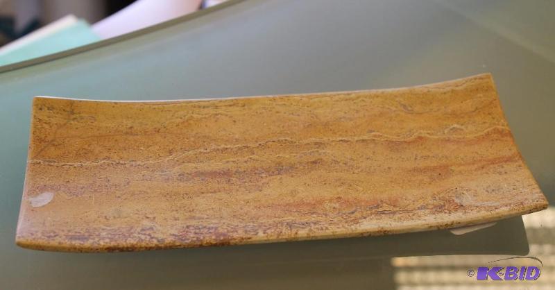 Onyx Tray Made Of Mexican Dark Beige Onyx Mea...