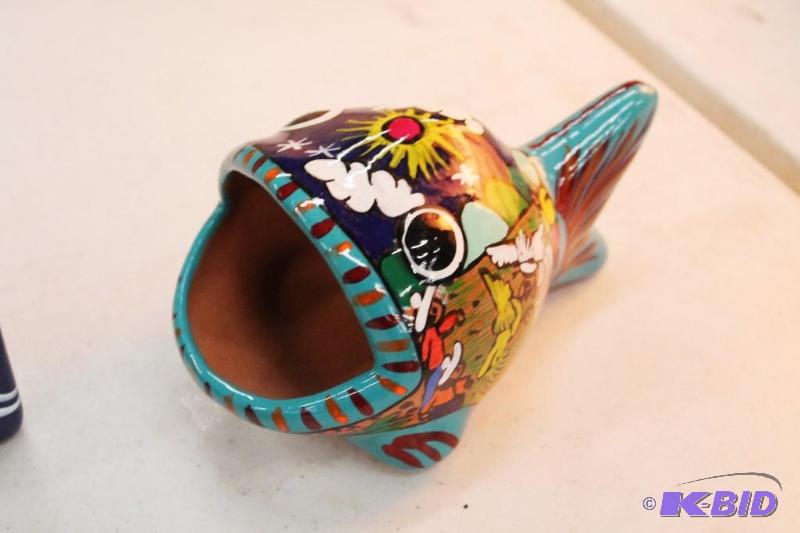 Ceramic Hand Made Fish Ashtray 5&quot Ling X...