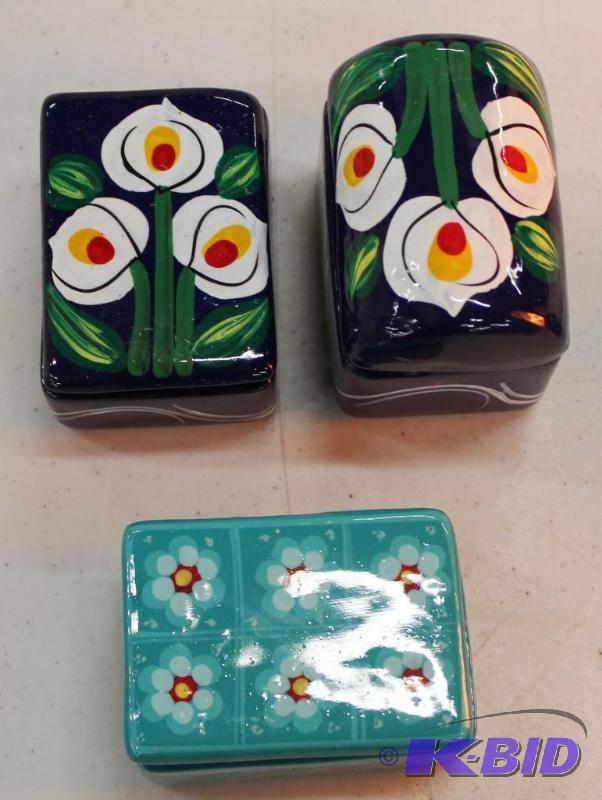 Ceramic Jewelry Box Lot Of 3 Jewelry Boxes 3 ...