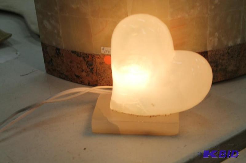 Onyx Heart Shaped Night Light Made Of One Ony...