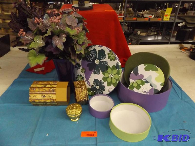 Vase with Artificial plants, decorative stora...