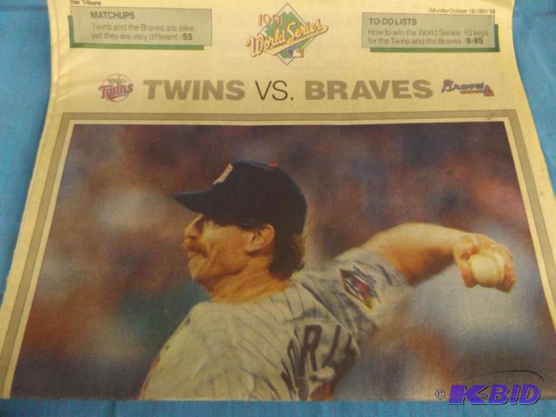MN Twins, 1991 World Series, Star Tribune new...