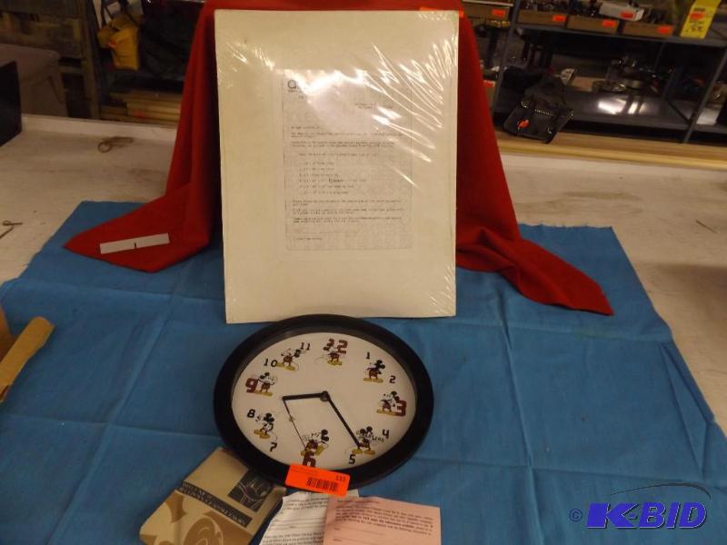 Mickey Mouse Clock and frame mat...