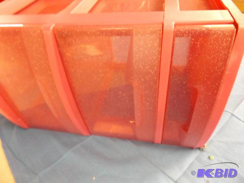 three drawer tote, pink...