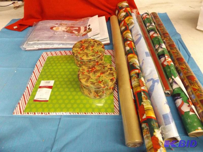 wrapping paper and gift boxes...