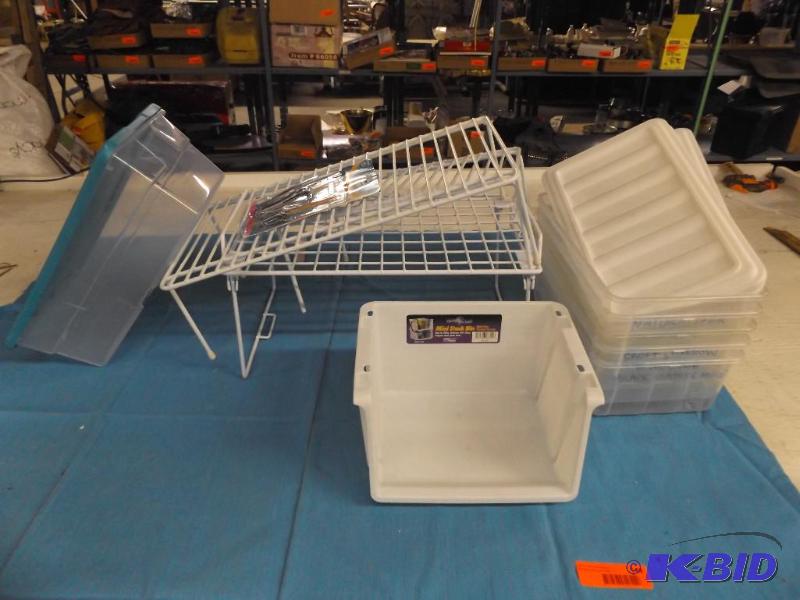 storage racks, and totes...