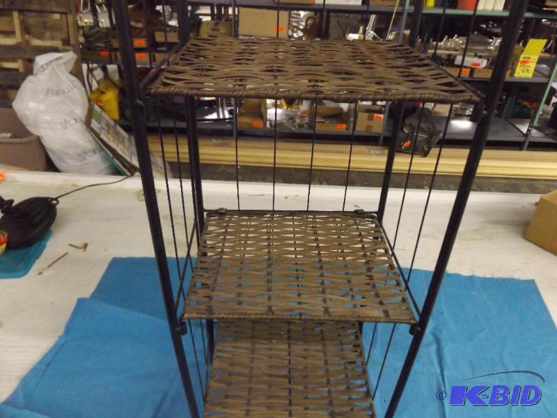 Wickermetal folding storage rack...