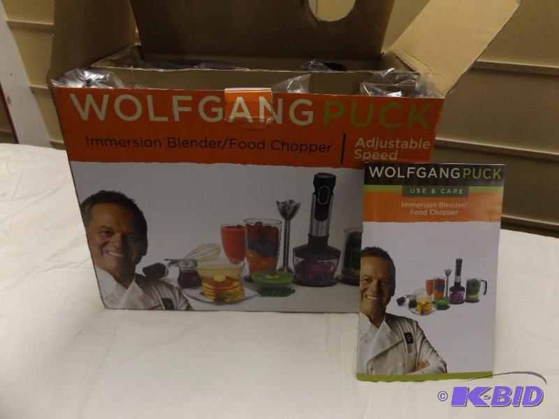 lot 185 image: Wolfgang Puck Immersion BlenderFood Chopper,...