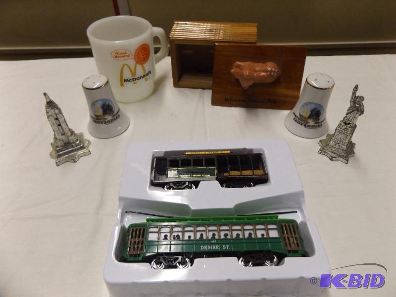 lot 188 image: two Street Cars, salt and pepper shakers, McD...