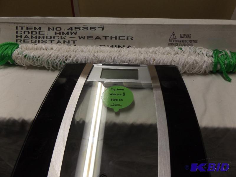 lot 195 image: Bathroom Scale and Hammock...