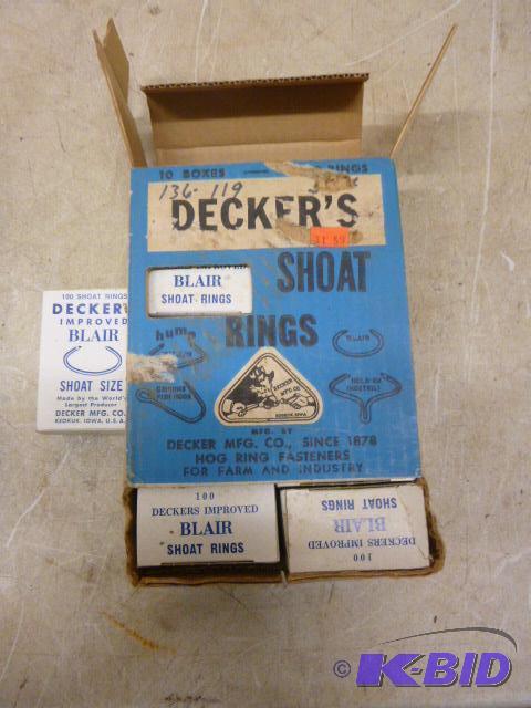10 Boxes of 100 Shoat Rings Deckers&nbspImp...