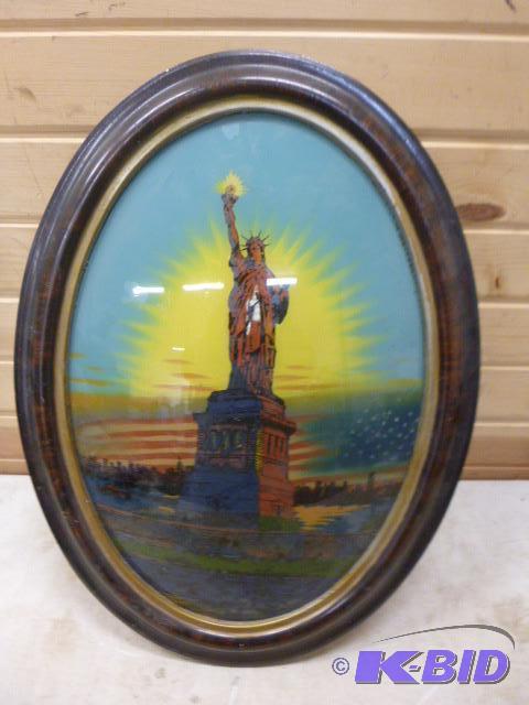 Statute of Liberty Oval Framed Picture...