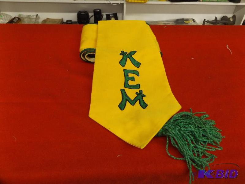 KEM Shriner Sash  Belt. Waist size 42...
