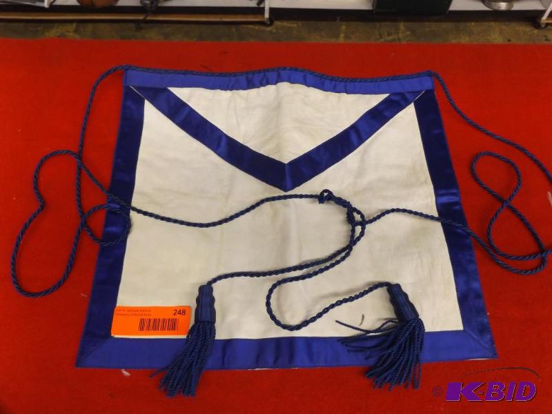 MASONIC KNIGHTS TEMPLAR APRON, Blue and White...