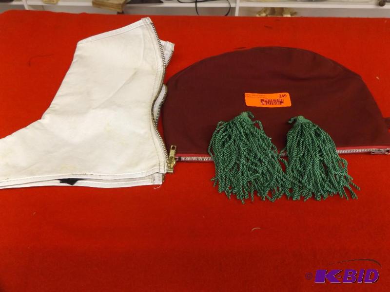 Shriner Boot Covers and Tassels, with pouch...