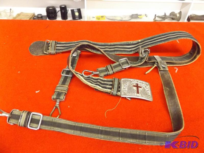 MASONIC KNIGHTS TEMPLAR SWORD BELT &amp BUCK...