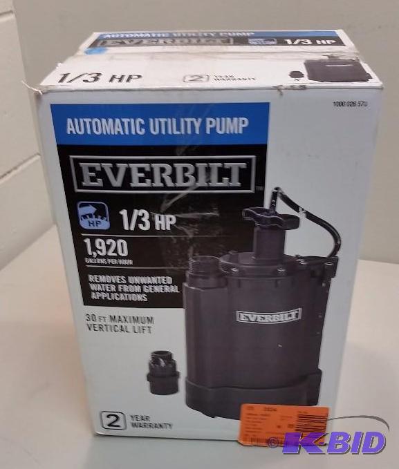 lot 20 image: 13 HP Automatic Submersible Pump.  Tested Works.