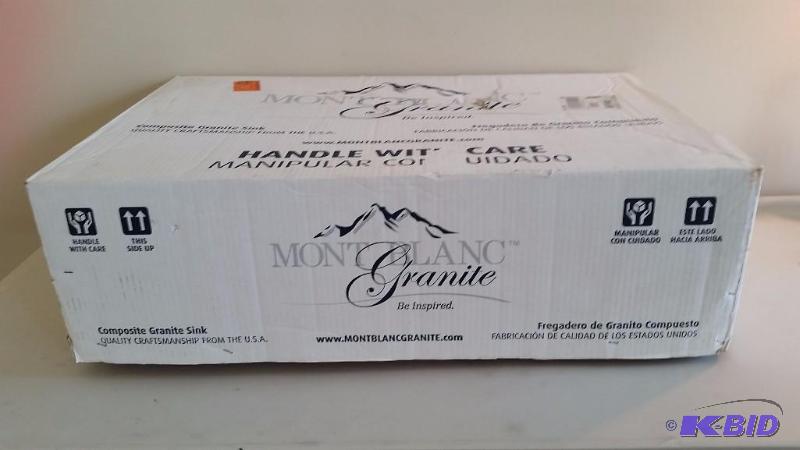 lot 5 image: Composite Granite 34-12 in. Double Bowl Kitchen Sink in White