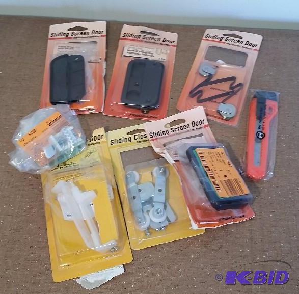 10 item lot of Patio, Storm Door and Closet Door Replacement Parts