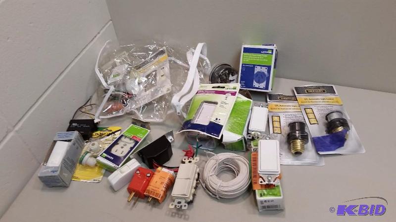 20 Item lot - Electrical, lighting, wiring, switches and more
