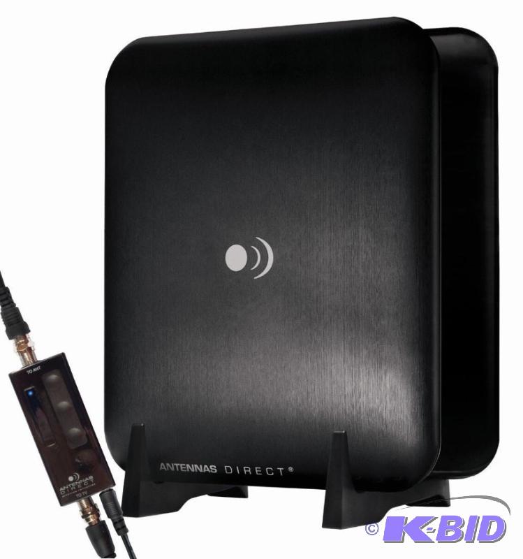 lot 49 image: Antennas Direct Micron-XG ClearStream UHF Indoor DTV Antenna with Amplifier and Reflector Screen