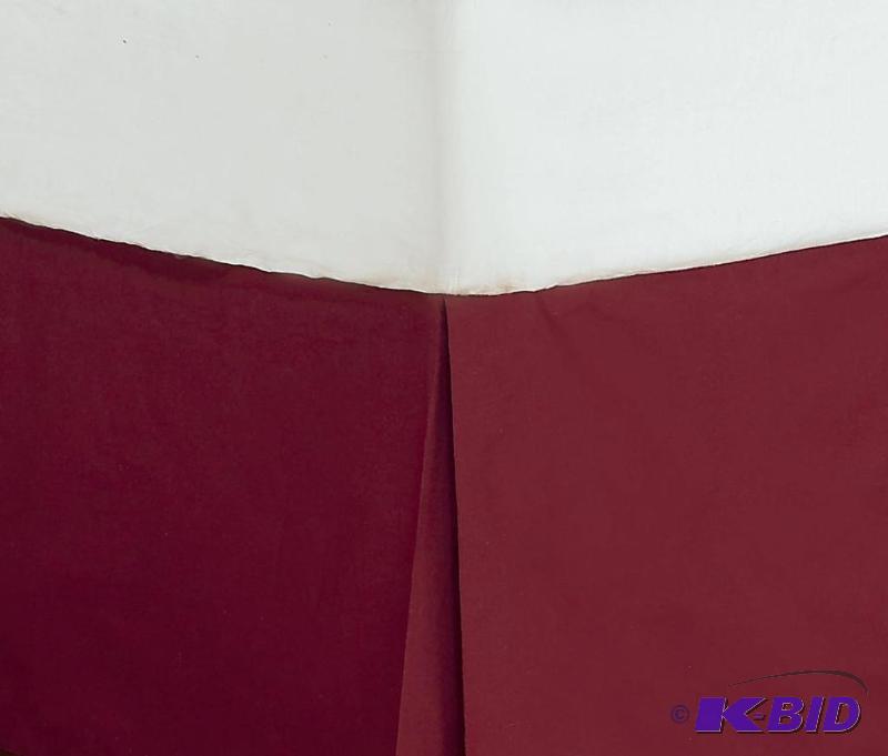 lot 64 image: Divatex 200-Thread Count Twin Bed SkirtDust Ruffles, Burgundy