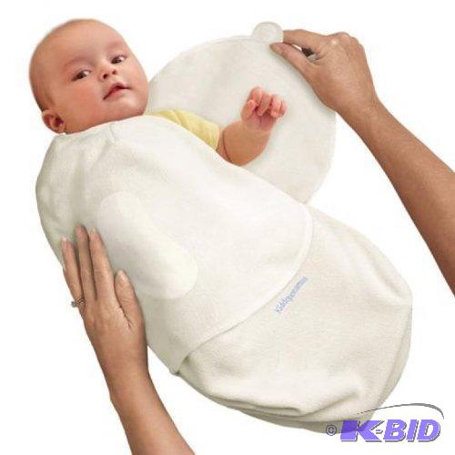 lot 65 image: SawddleMe Adjustable Infant Wrap Microfleece Ivory Small-Medium 7-14 lbs