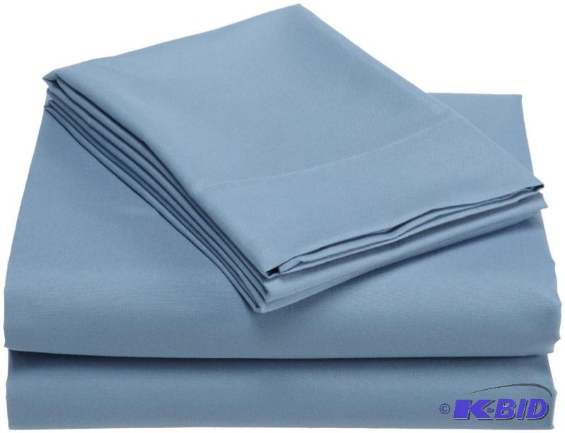 lot 71 image: Divatex Home Fashions Luxury Microfiber Twin Sheet Set, Blue