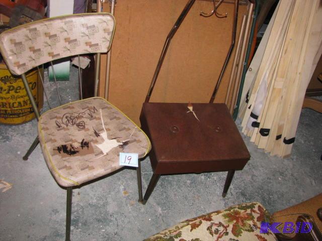 retro vinyl covered chair and gentlemans but...