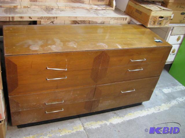 Mid century dresser with cool design on front...
