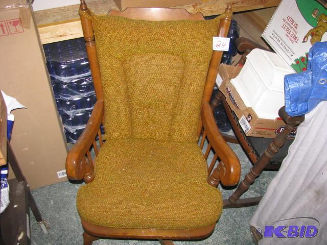 vintage chair that rocks. there is one small ...