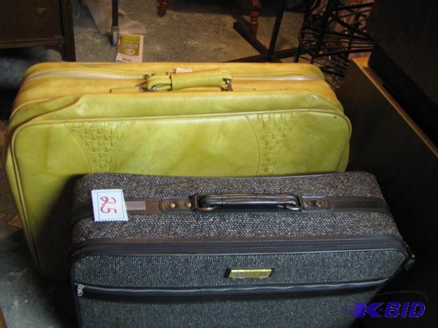 two vintage soft side suitcases, Sasson and A...