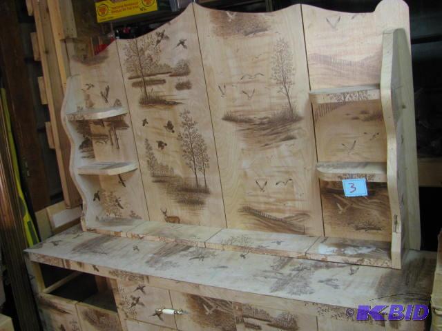 Very interesting cabinet and top piece looks ...