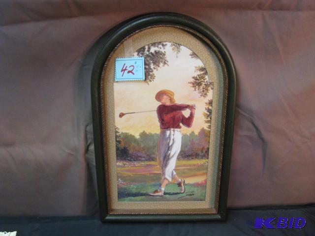 Lady golfer print&nbsp...