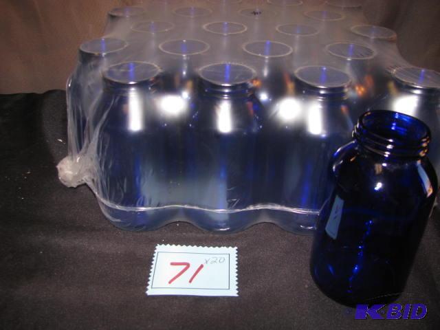 unopened lot of 20- 500 ml cobalt blue bottle...