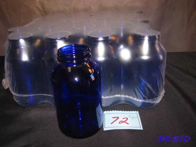 unopened lot of 20- 500 ml cobalt blue bottle...